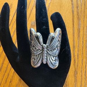 Silver Butterfly Statement Ring - Women Jewelry